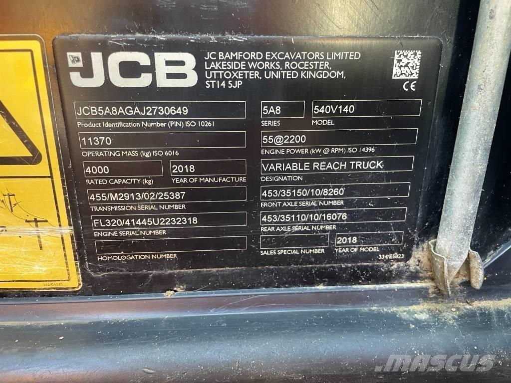 JCB 540-140 テレスコーピックハンドラー