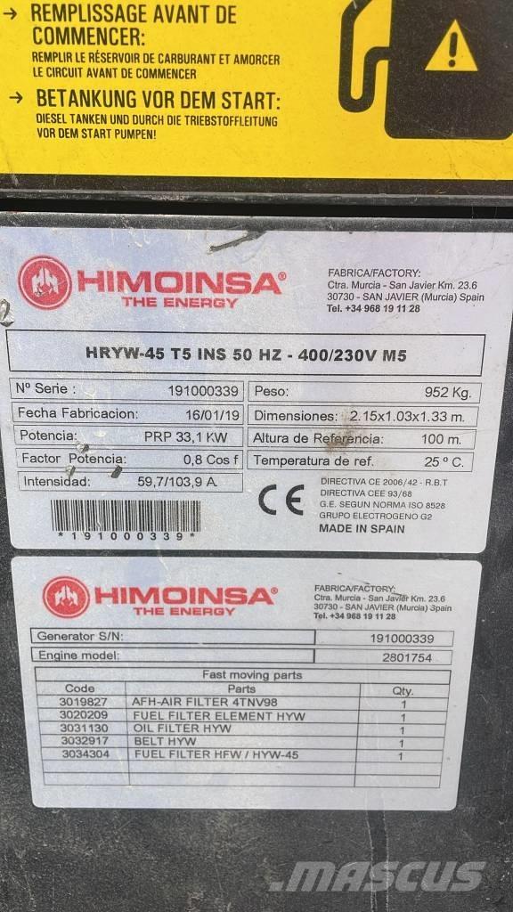 Himoinsa HRYW 45 T5 ディーゼル発電機