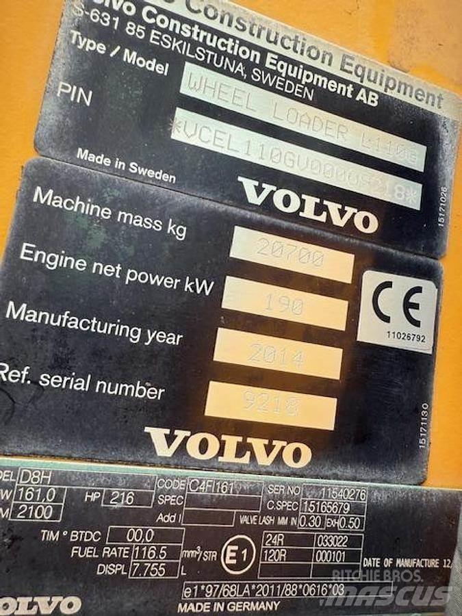 Volvo L110G ホイールローダー・タイヤショベル