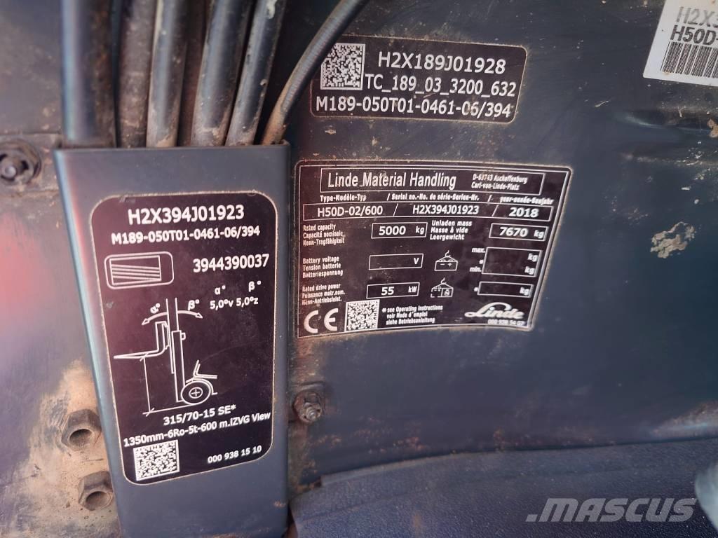 Linde H50D600/394 ディーゼル・軽油