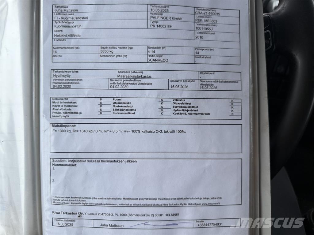 Volvo FH13 6X2 クレーントラック、ユニック車