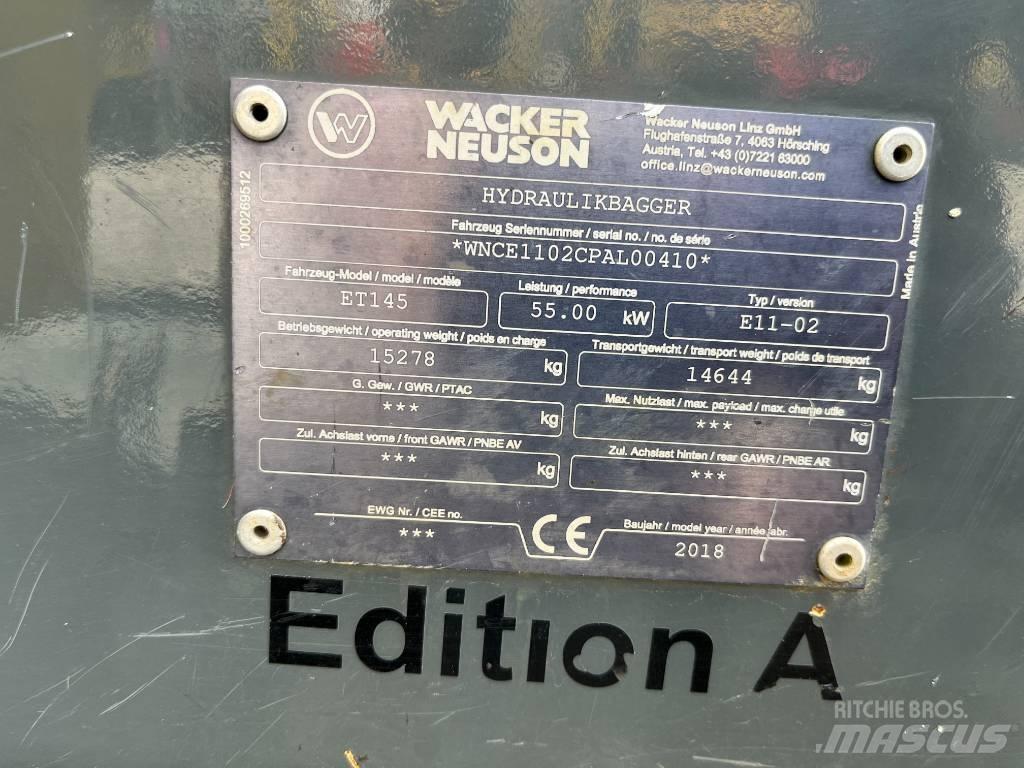 Wacker Neuson ET 145 大型油圧ショベル12t以上（パワーショベル・ユンボ）