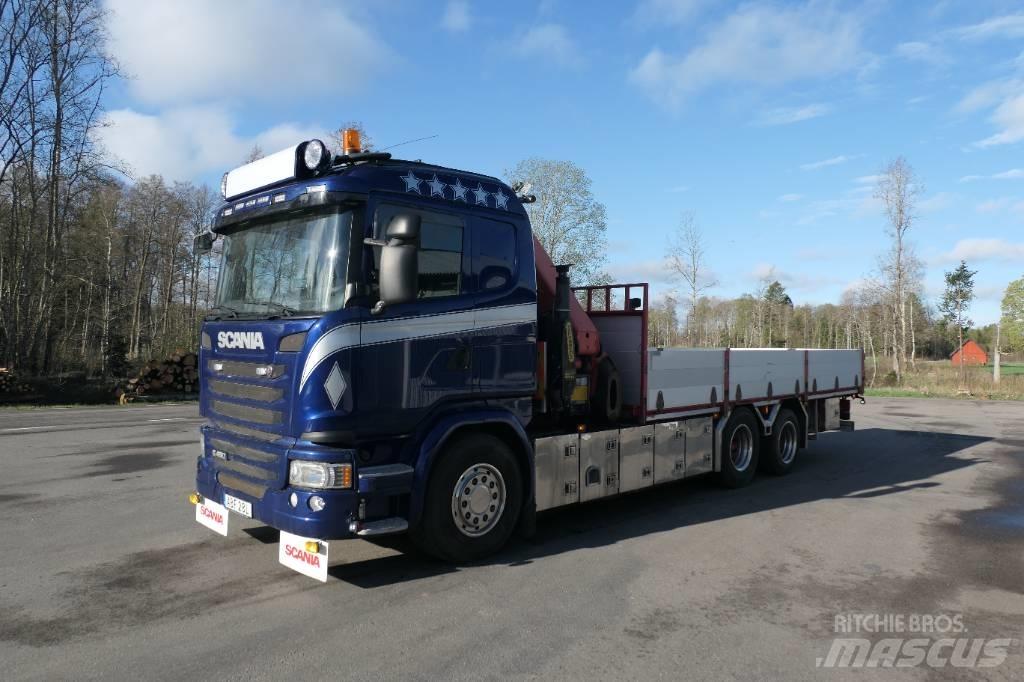 Scania G450 6x2 クレーントラック、ユニック車
