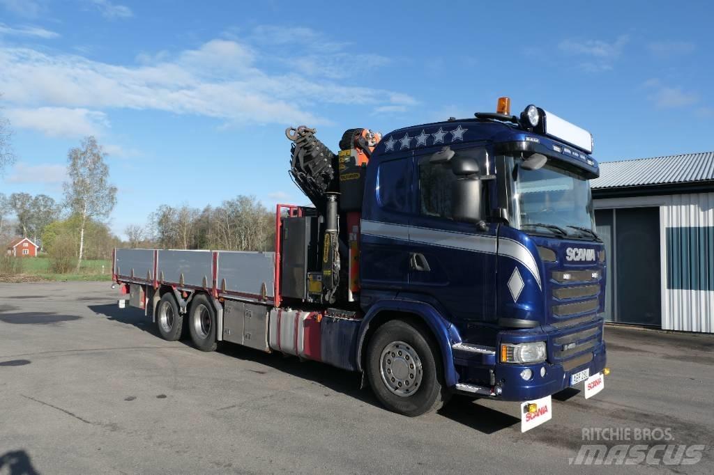 Scania G450 6x2 クレーントラック、ユニック車