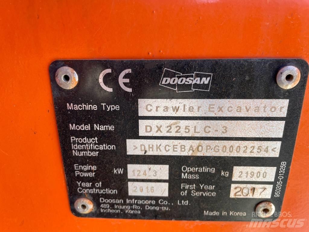 Doosan DX 225 LC-3 大型油圧ショベル12t以上（パワーショベル・ユンボ）