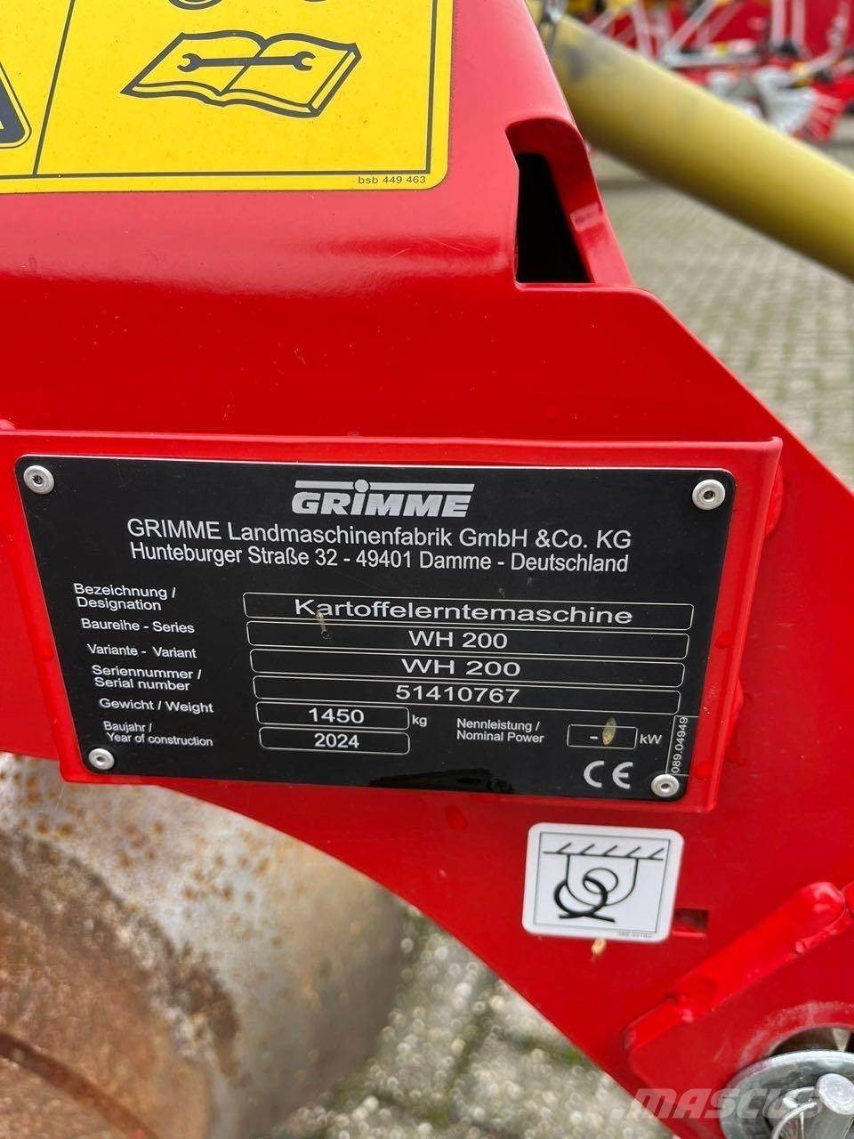 Grimme WH 200 ジャガイモ収穫機・掘取機