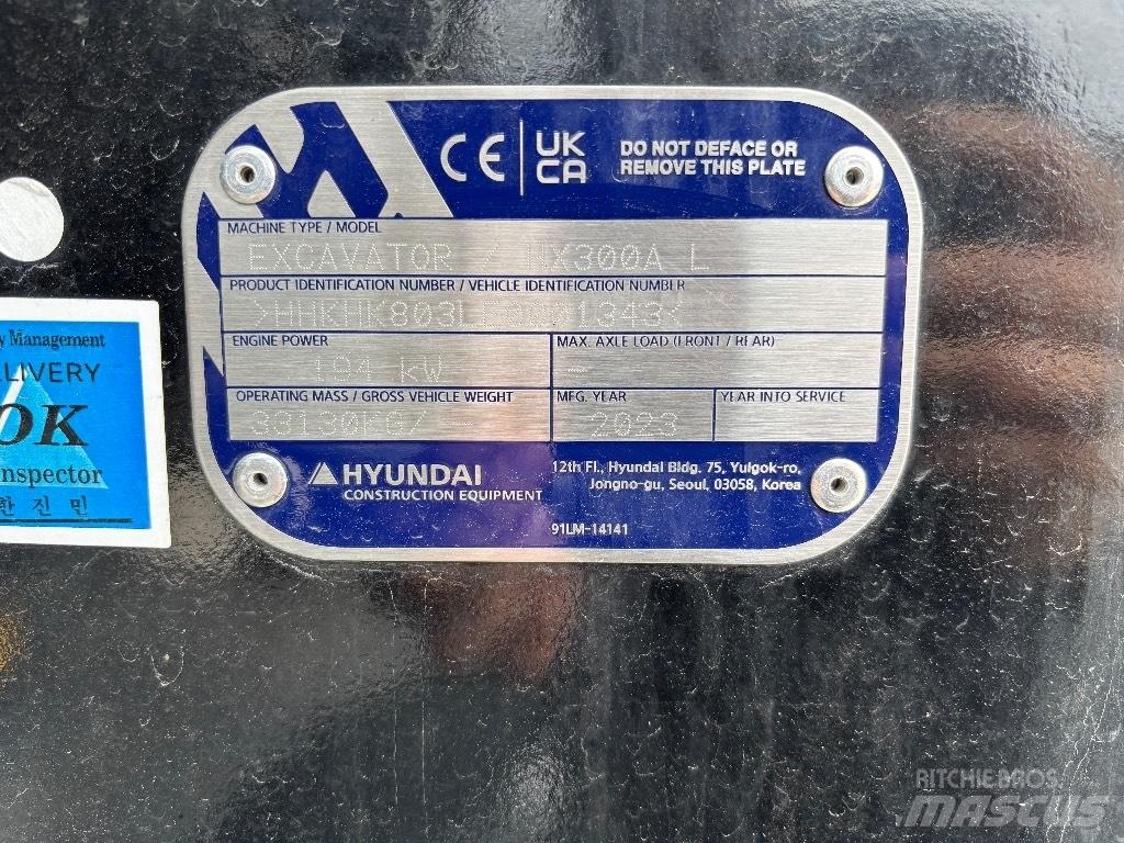 Hyundai HX300A L 大型油圧ショベル12t以上（パワーショベル・ユンボ）