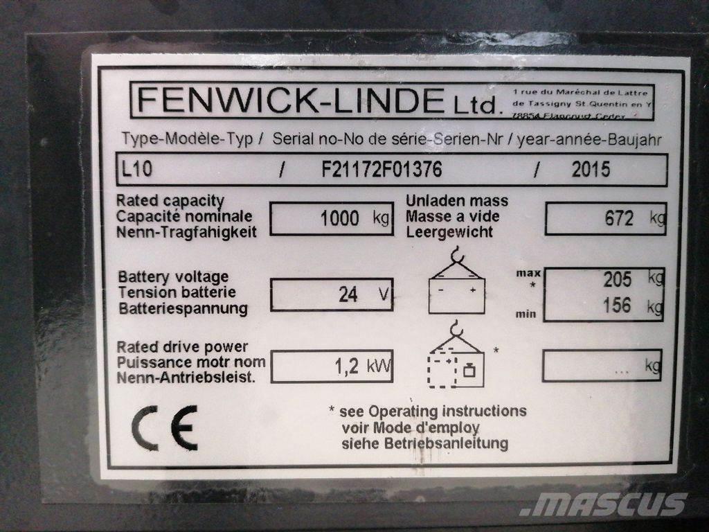 Linde L10 ウォーキンフォークリフト
