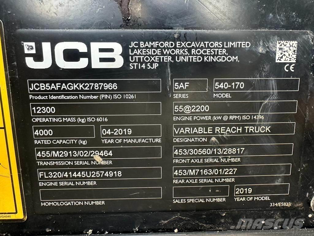 JCB 540-170 テレスコーピックハンドラー