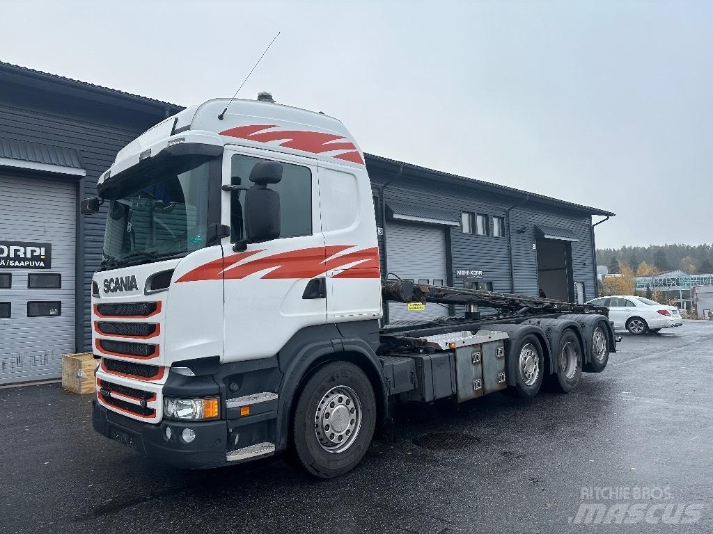 Scania R520 8x2/4 ケーブルリフト着脱式トラック