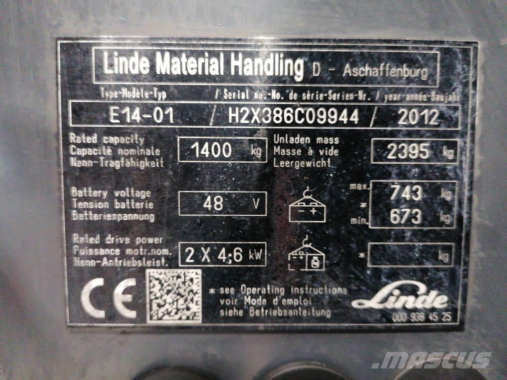 Linde E14-01 バッテリーフォークリフト