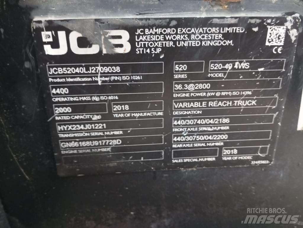 JCB 520-40 テレスコーピックハンドラー