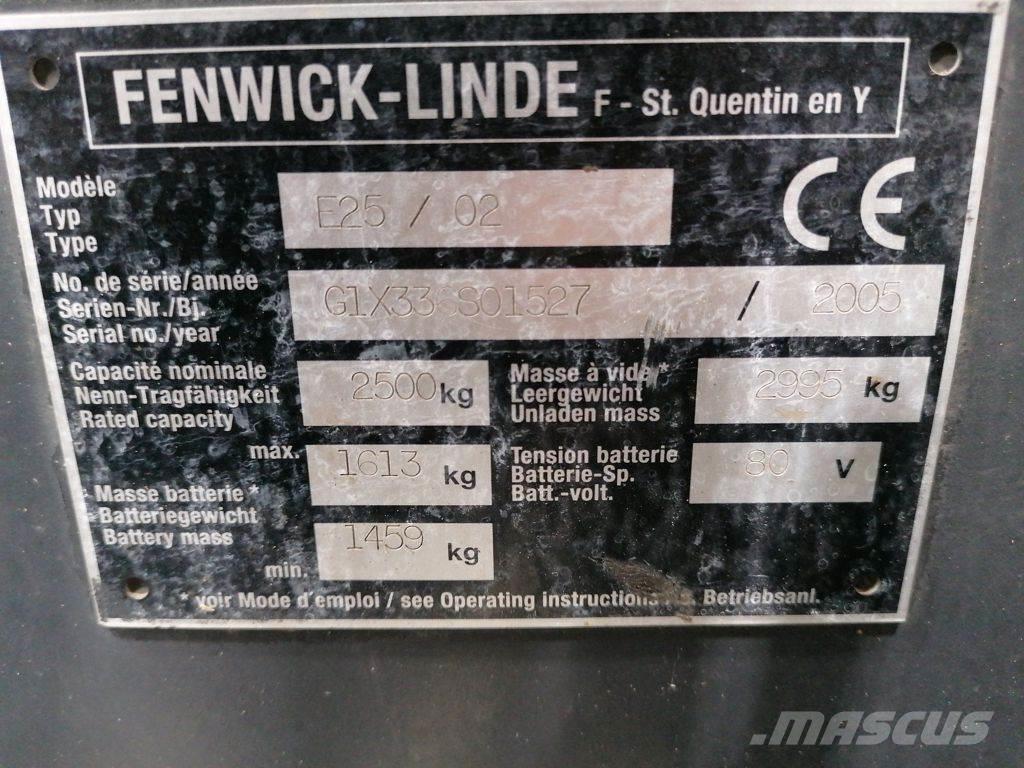 Linde E25/02 バッテリーフォークリフト