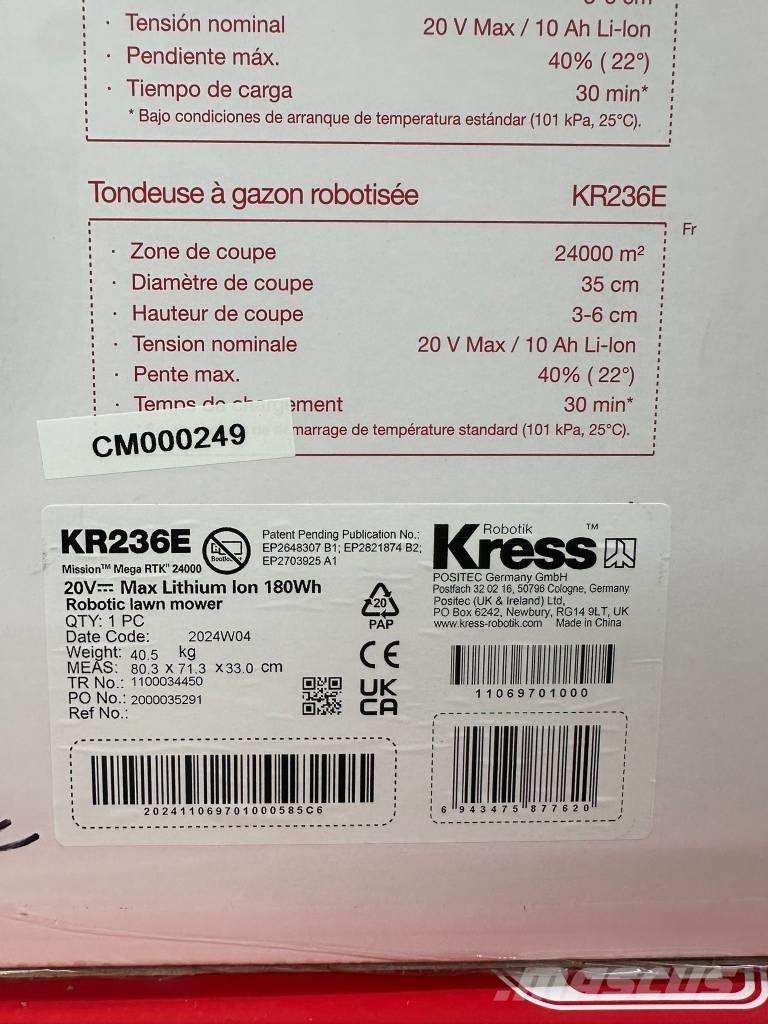 Kress KR236E ロボット芝刈り機