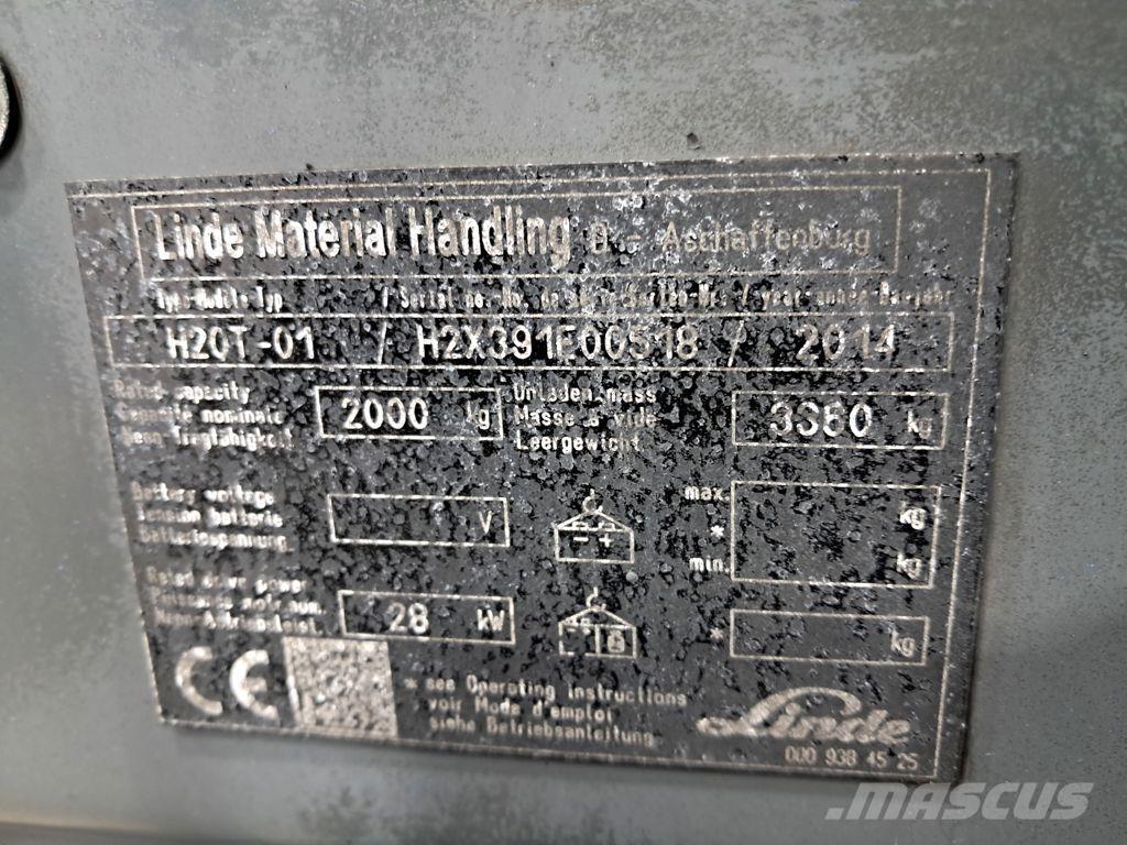 Linde H20T-01 LPGフォークリフト