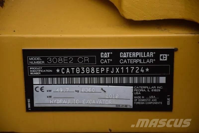 CAT 308 E2CR 中型油圧ショベル 7ｔ-12ｔ（ユンボ・パワーショベル・バックホー）