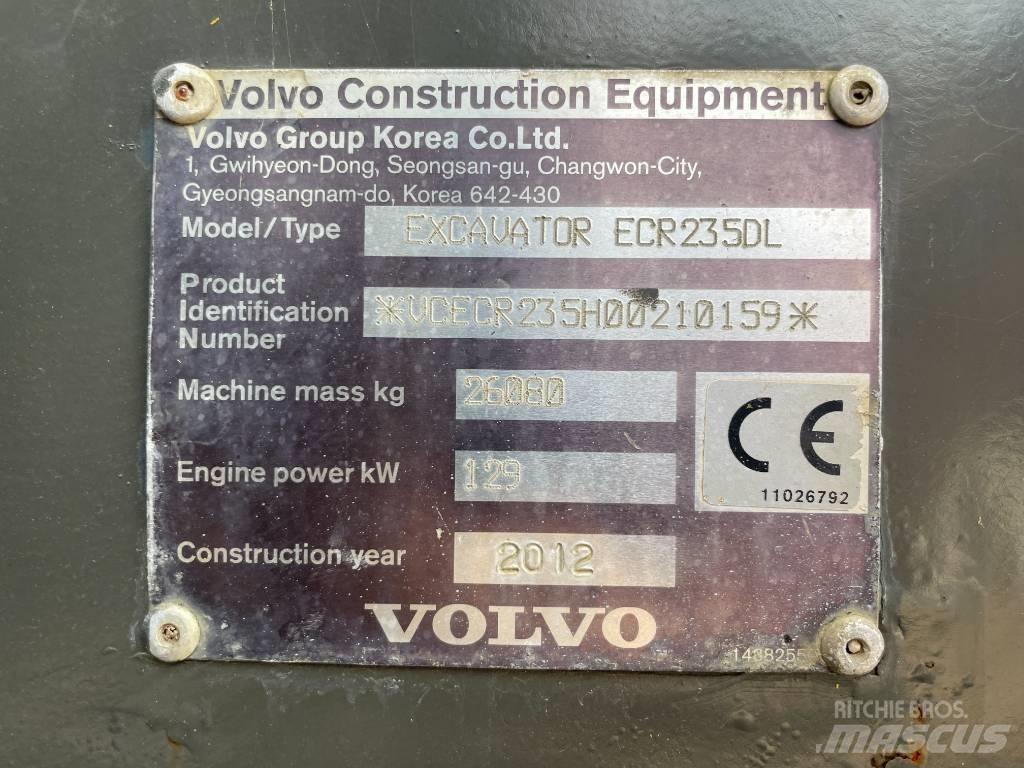 Volvo ECR 235 DL 大型油圧ショベル12t以上（パワーショベル・ユンボ）