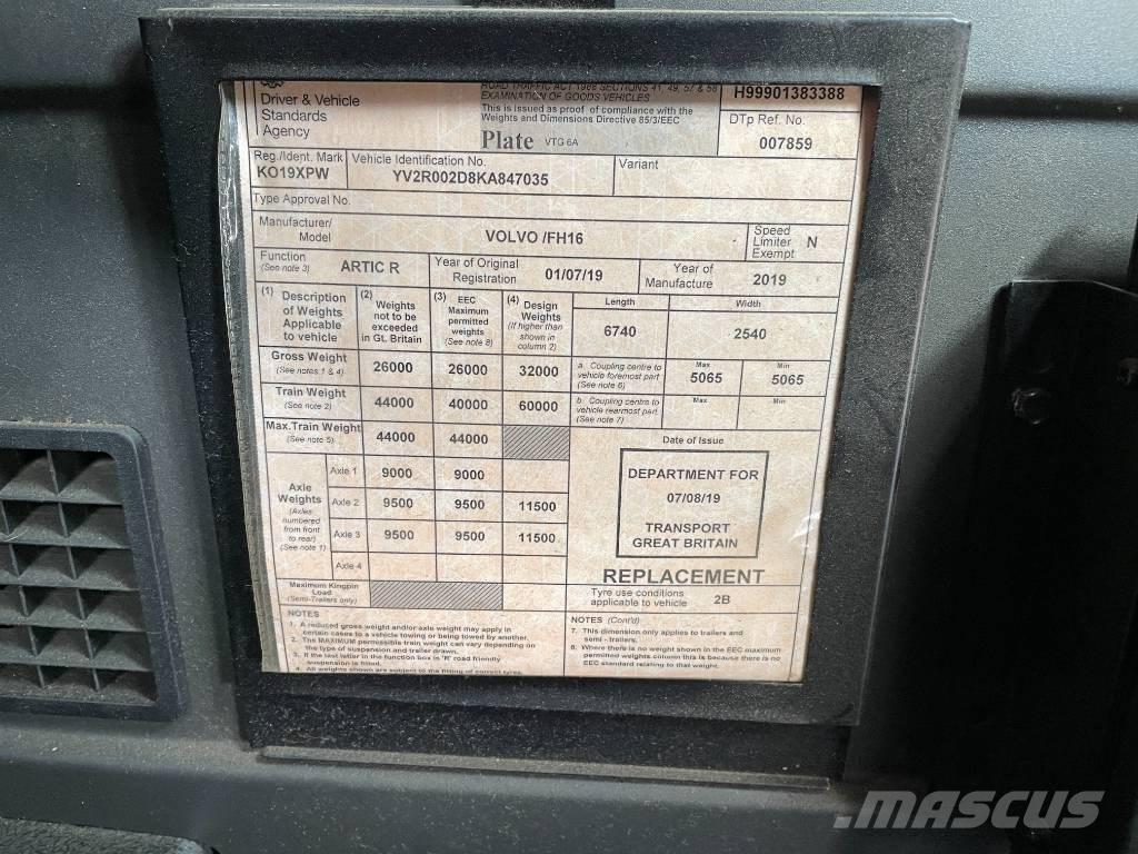 Volvo FH 16 650 中古トラクターヘッド | トレーラーヘッド