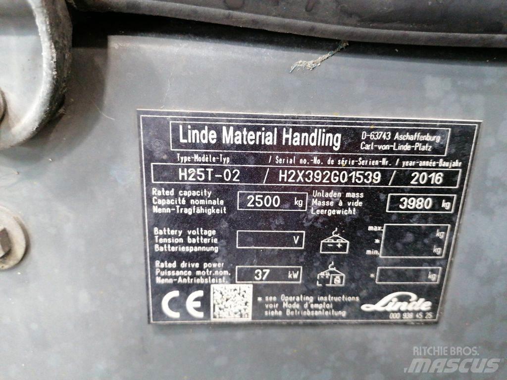 Linde H25T-02 LPGフォークリフト