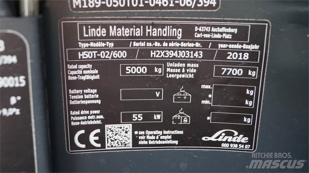 Linde H50T/600 LPGフォークリフト