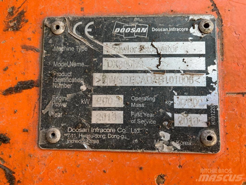 Doosan DX 380 LC 大型油圧ショベル12t以上（パワーショベル・ユンボ）