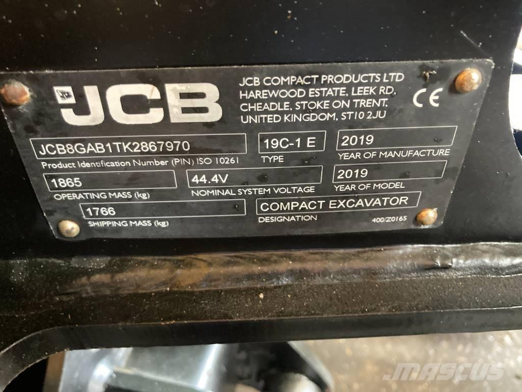 JCB 19 C-IE ミニ油圧ショベル 7t以下（ミニユンボ・ミニディガー）
