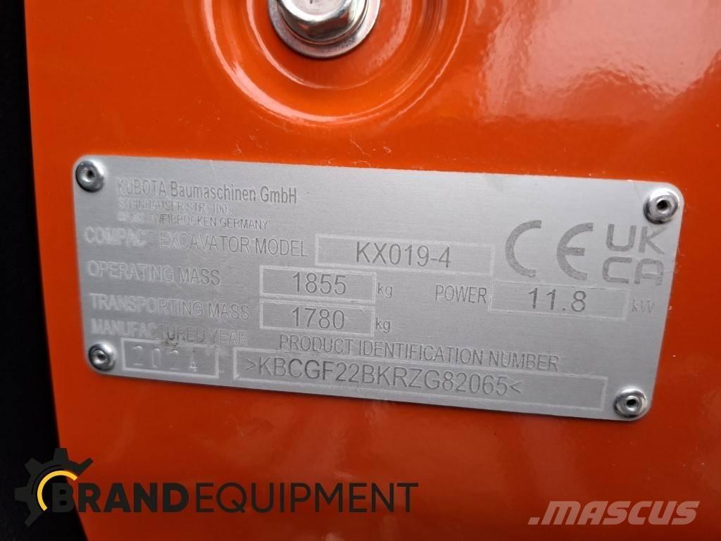 Kubota KX019-4 ミニ油圧ショベル 7t以下（ミニユンボ・ミニディガー）