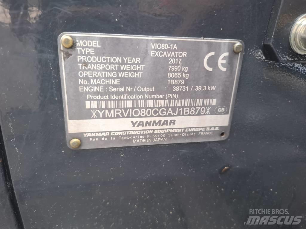 Yanmar Vio 80-1A 中型油圧ショベル 7ｔ-12ｔ（ユンボ・パワーショベル・バックホー）