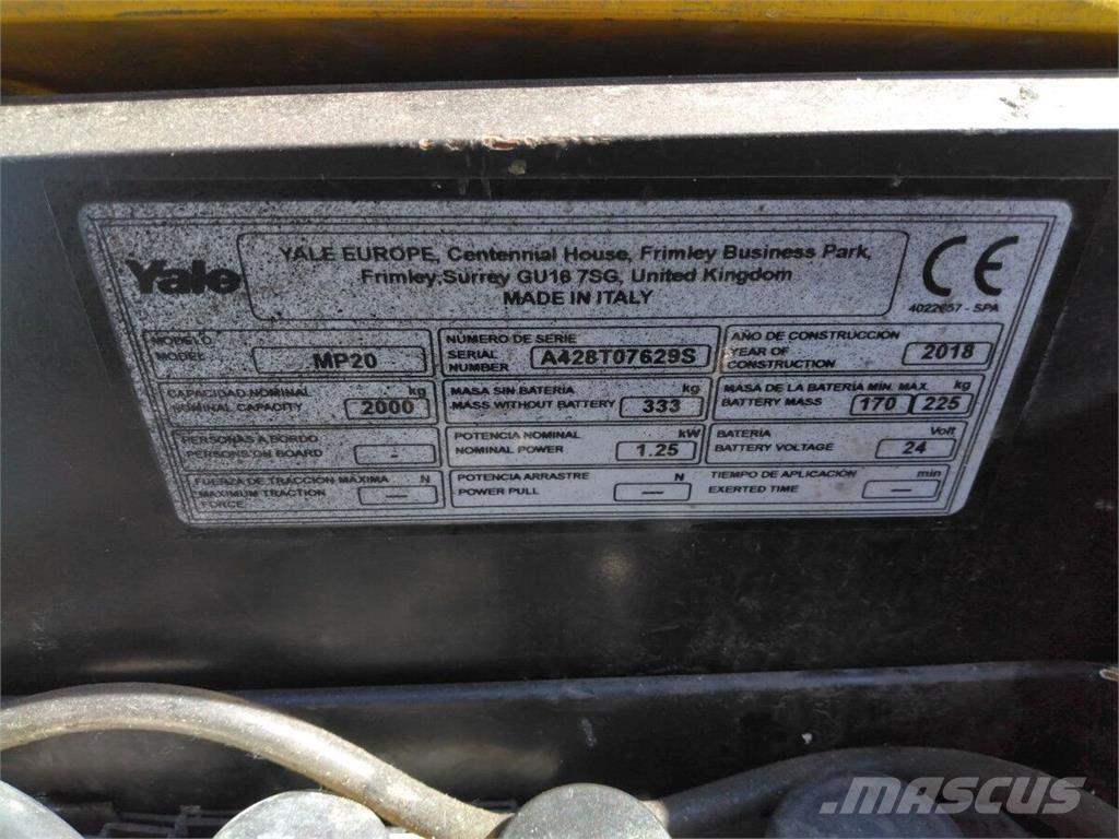 Yale MP20 ローリフト