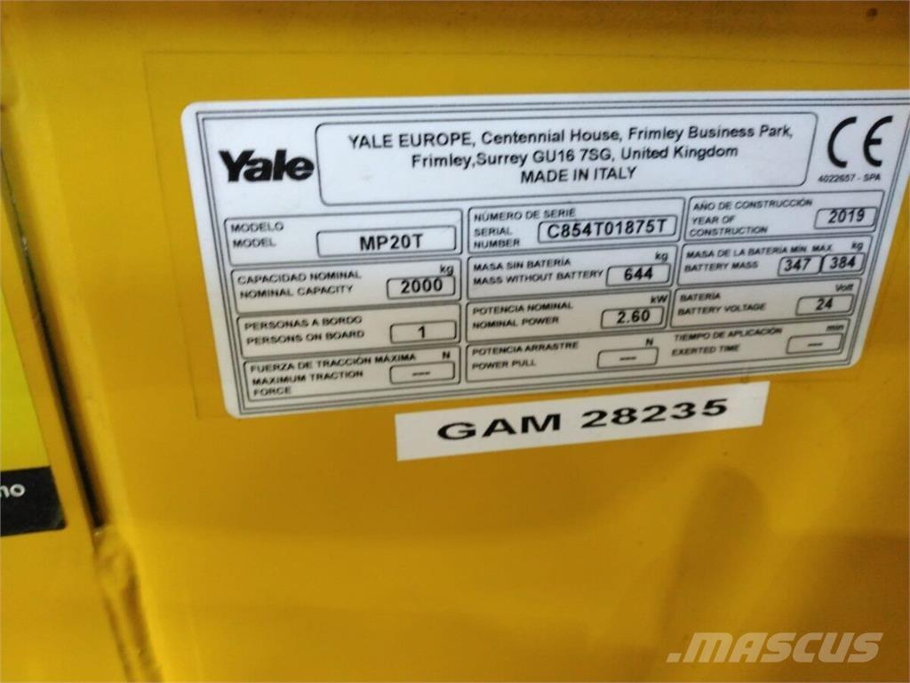 Yale MP20T オーダーピッカー