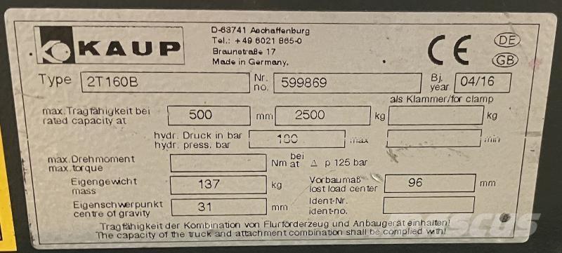 Kaup 2T160B アタッチメント・部品、その他