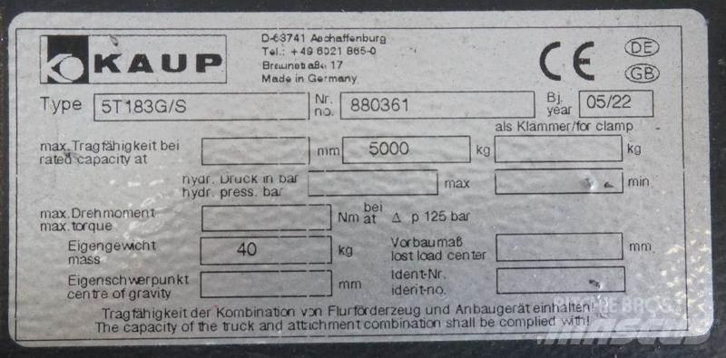 Kaup 5T183G/S アタッチメント・部品、その他