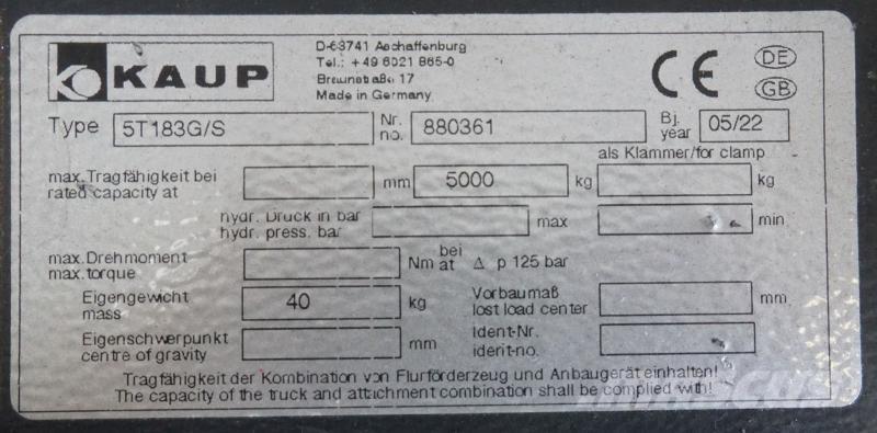 Kaup 5T183G/S アタッチメント・部品、その他