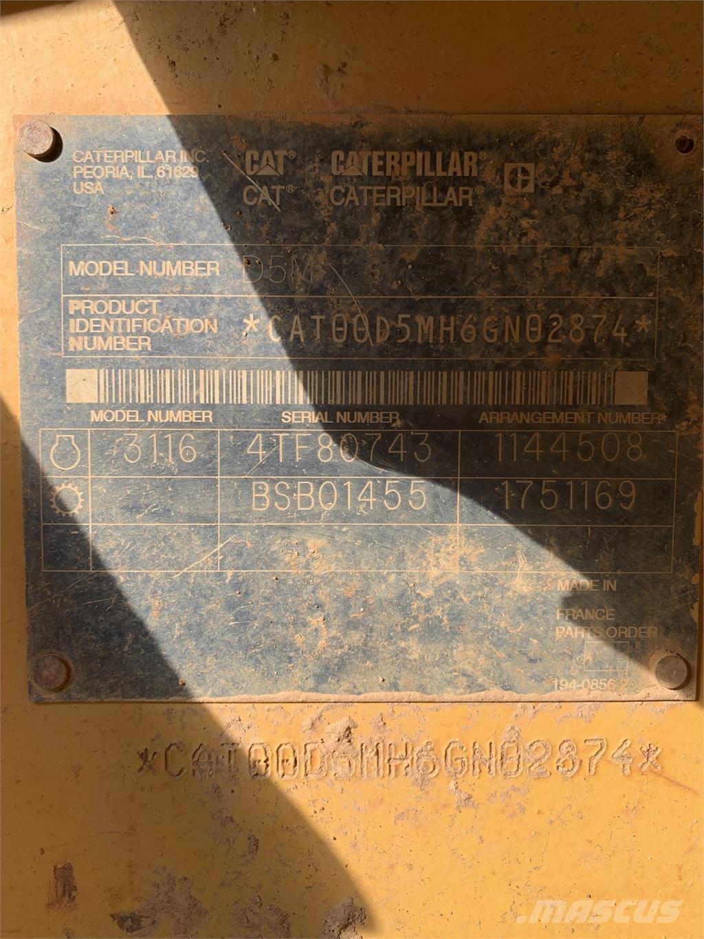 CAT D5M 建設機械 -　その他