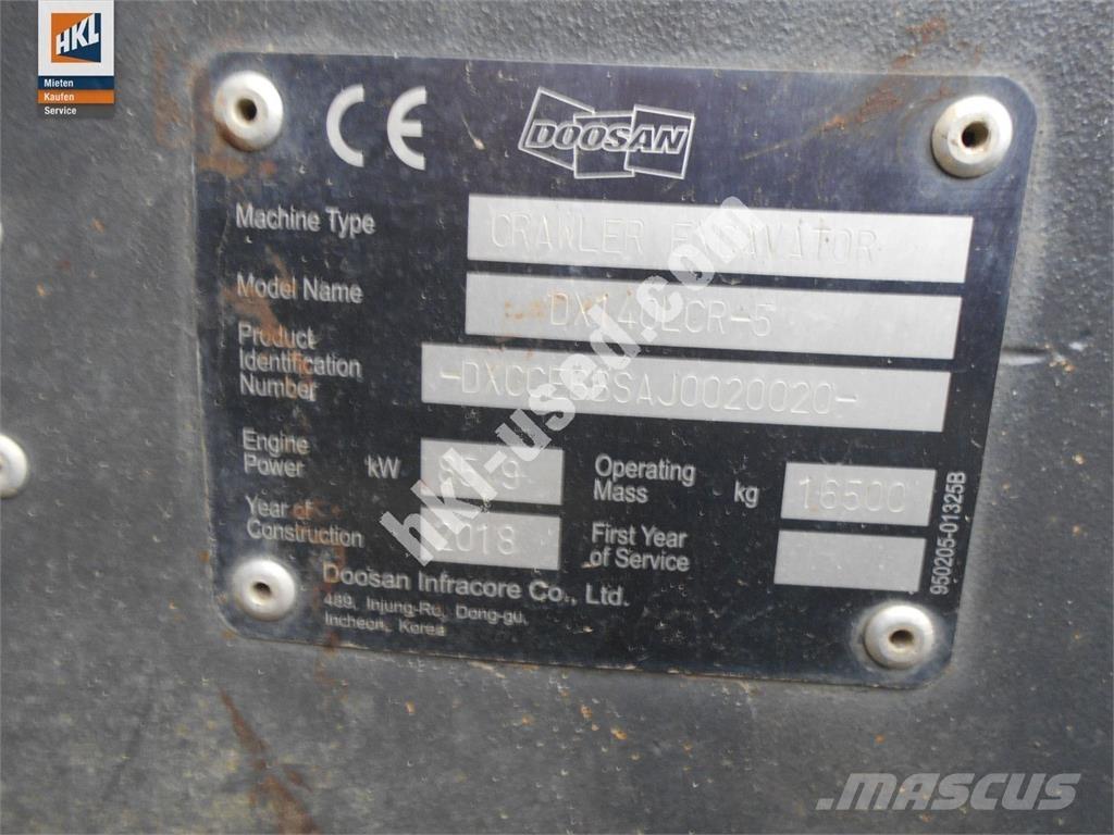 Doosan DX 140 LCR-5 大型油圧ショベル12t以上（パワーショベル・ユンボ）