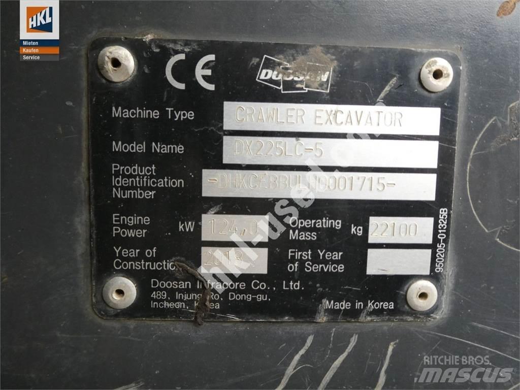 Doosan DX 225 LC-5 大型油圧ショベル12t以上（パワーショベル・ユンボ）