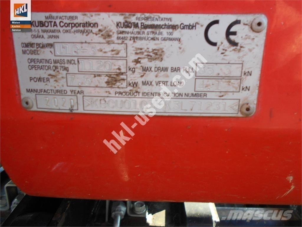 Kubota U 10-3 ミニ油圧ショベル 7t以下（ミニユンボ・ミニディガー）