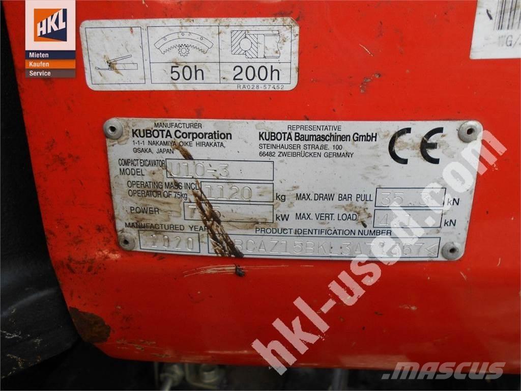 Kubota U 10-3 ミニ油圧ショベル 7t以下（ミニユンボ・ミニディガー）