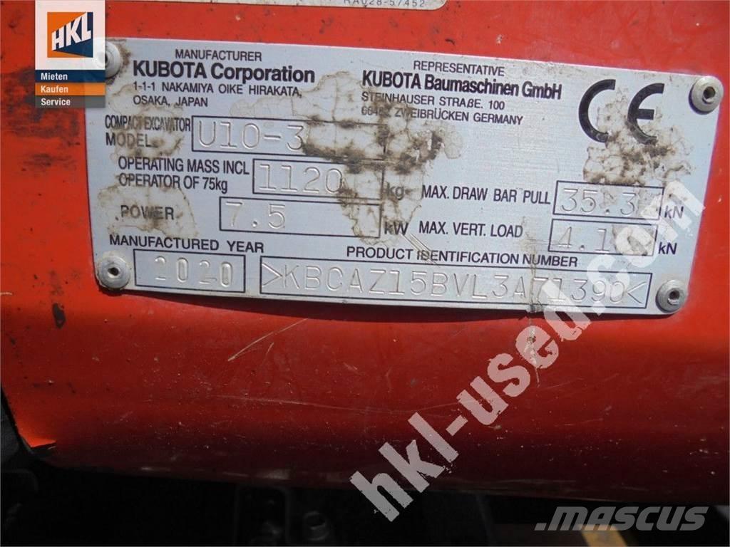 Kubota U 10-3 ミニ油圧ショベル 7t以下（ミニユンボ・ミニディガー）
