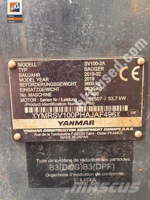 Yanmar SV 100-2 ミニ油圧ショベル 7t以下（ミニユンボ・ミニディガー）
