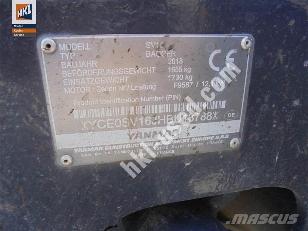 Yanmar SV 16 ミニ油圧ショベル 7t以下（ミニユンボ・ミニディガー）