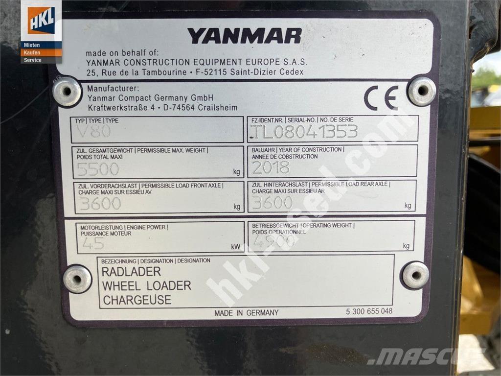 Yanmar V 80 ホイールローダー・タイヤショベル