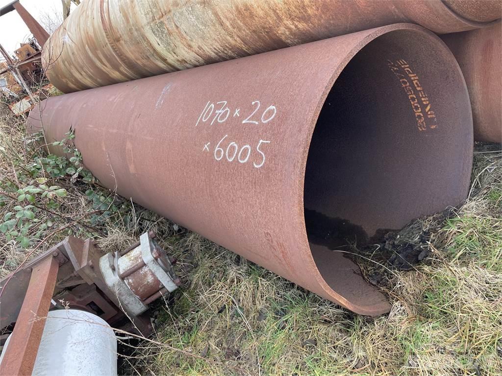  Stålrør ø1070x20x6005 mm パイプライン敷設機械