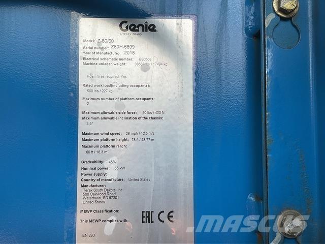 Genie Z80/60 ブームリフト　屈伸型