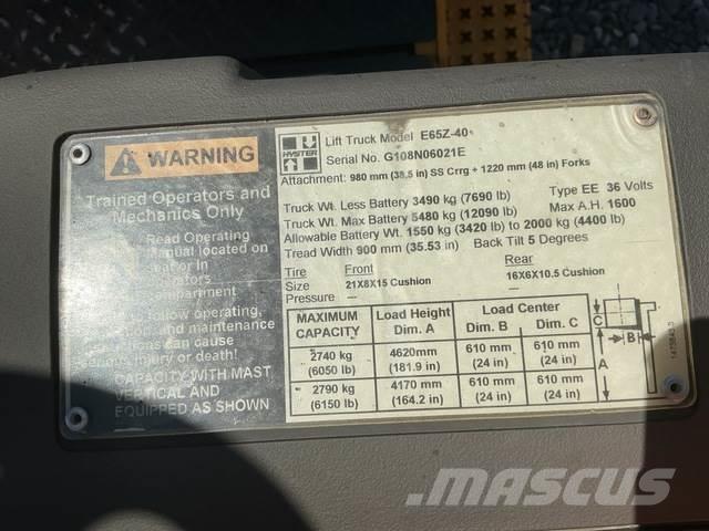 Hyster E65Z-40 バッテリーフォークリフト