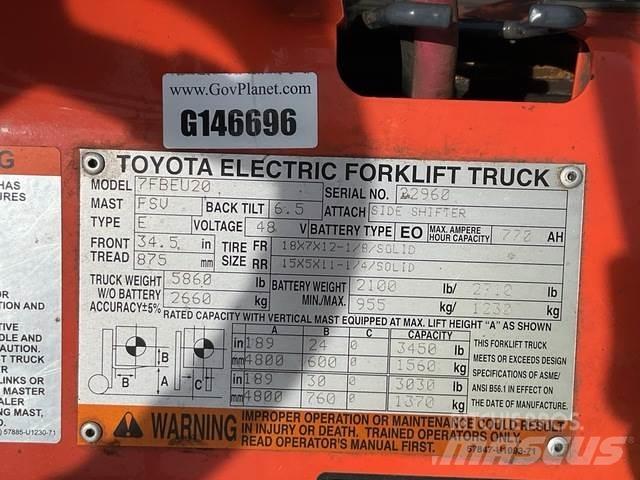 Toyota 7FBEU20 バッテリーフォークリフト