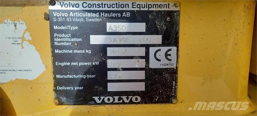 Volvo A35D アーティキュレート式ダンプトラック