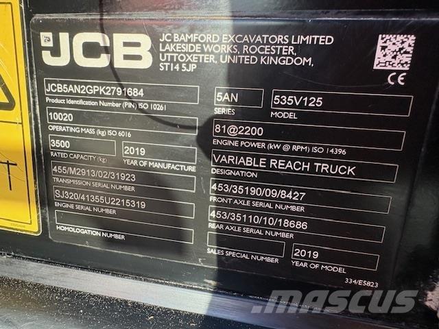 JCB 535-125 テレスコーピックハンドラー