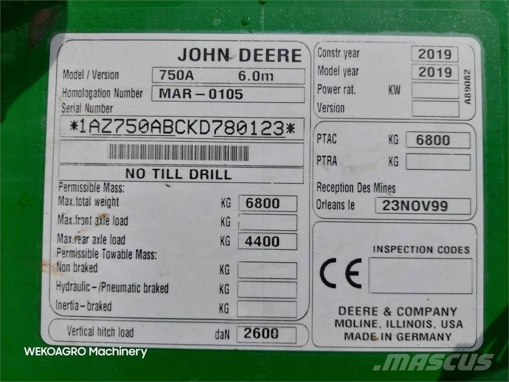 John Deere 750 A ドリル