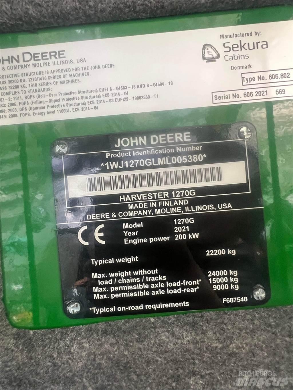 John Deere 1270G ハーベスター